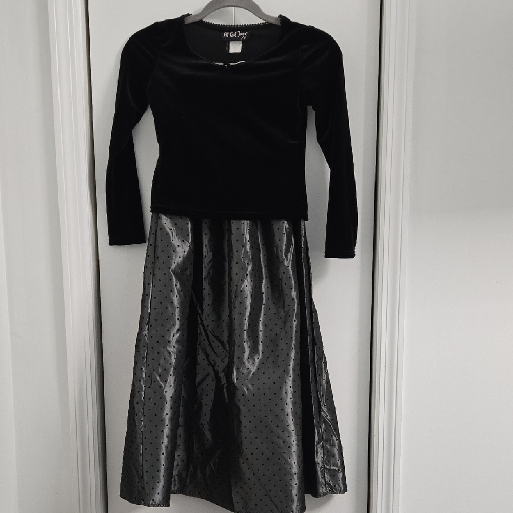 All that Jazz Black Velvet and Silver Dress
